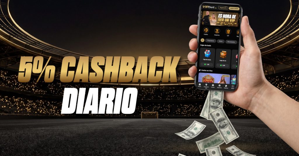 5% de Cashback Diario en Casino, Deportes e Hipismo VIPbet casino online y apuestas en línea